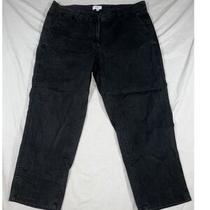 Crown‎ Ivy Women Size 8 Black Utility Crop Pants Casual Workwear